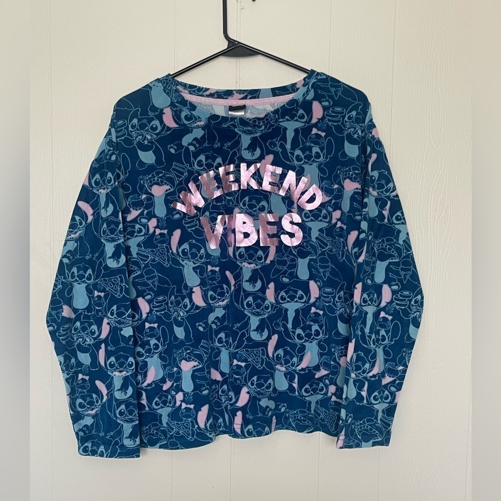Disney LILO and Stitch ‘Weekend Vibes’ Long Sleeve Top - Size M - Gently Worn